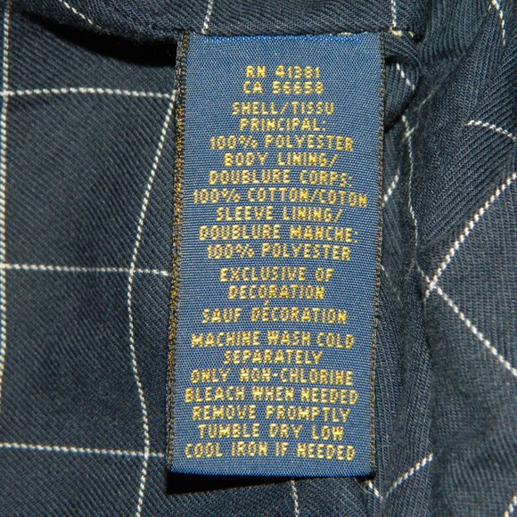 POLO Ralph Lauren Men's Full Zip Up 100% Cotton Khaki Beige Bomber Jacket Sz 3XL - Picture 15 of 16